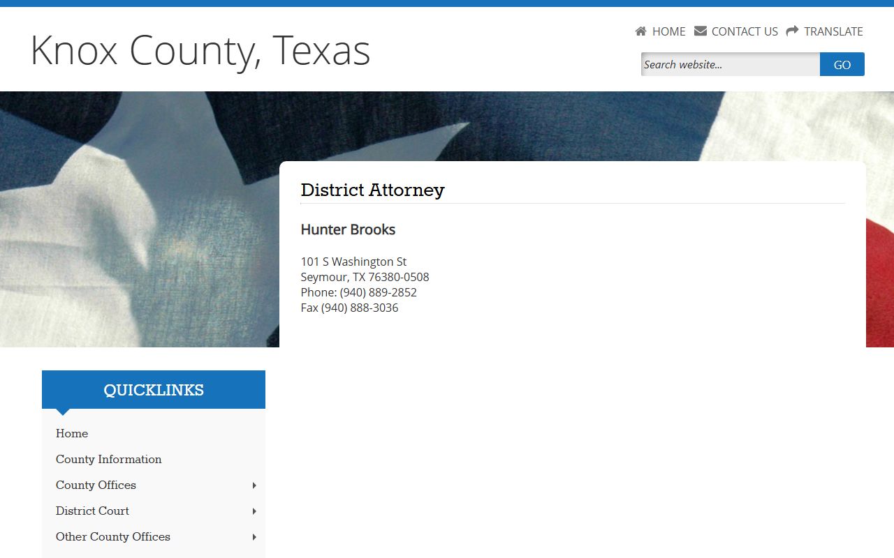 Knox County District Attorney office page