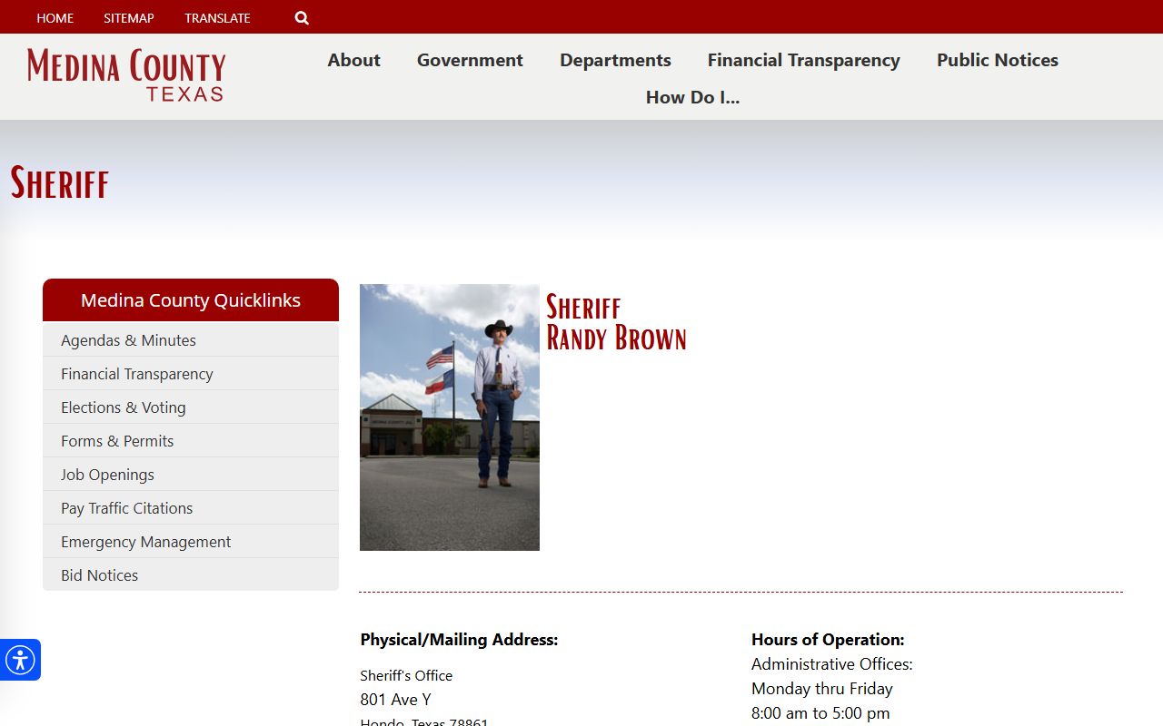 Medina County Sheriff's Office Hondo Texas arrest records