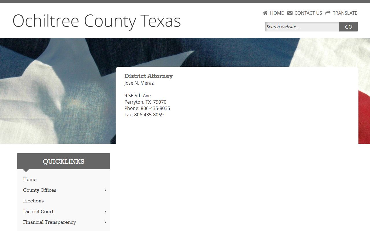 Ochiltree County District Attorney office in Perryton Texas