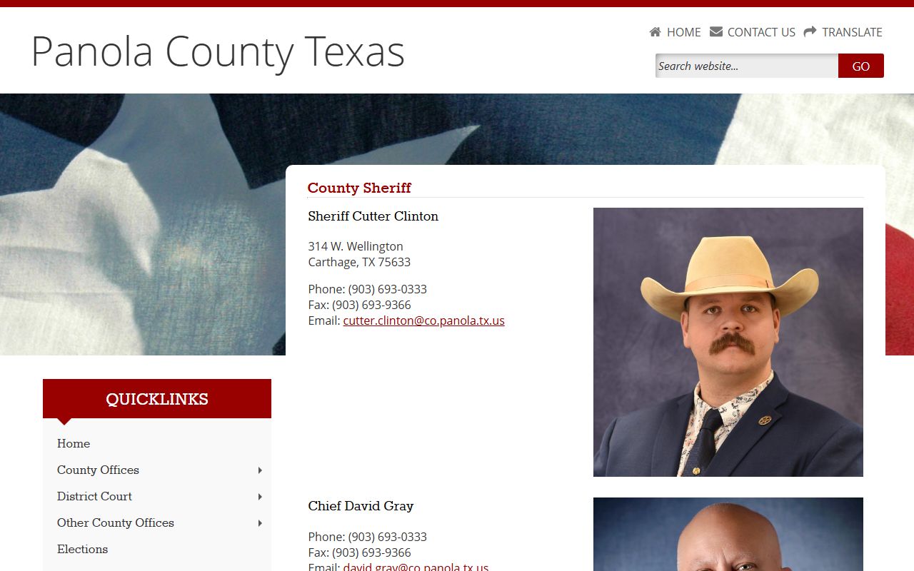 Panola County Sheriff's Office in Carthage Texas