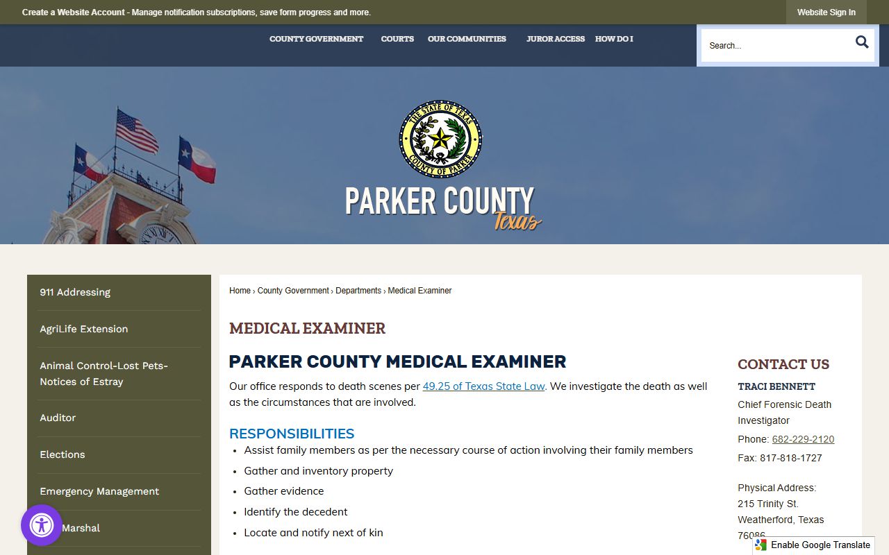 Parker County District Attorney office - criminal prosecution in Weatherford Texas