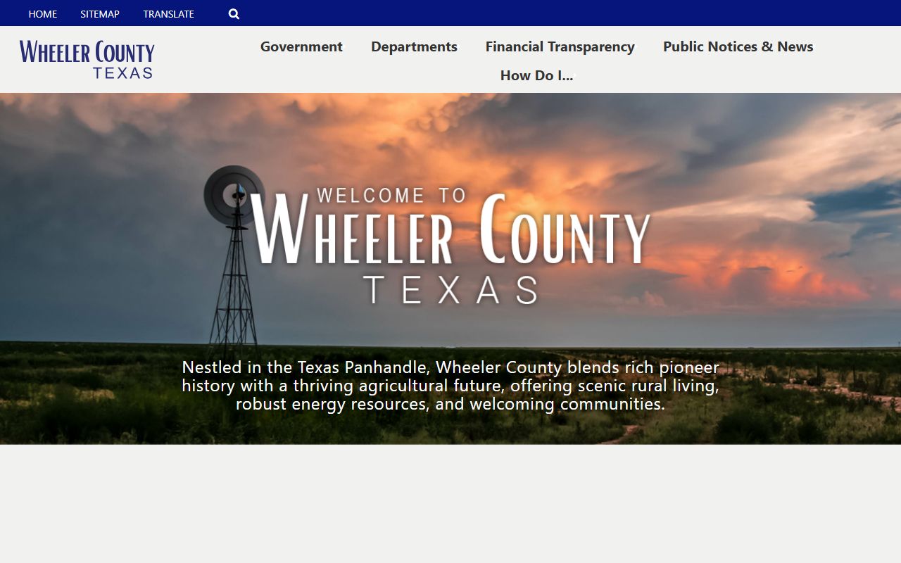 Wheeler County Clerk office Wheeler Texas misdemeanor criminal records