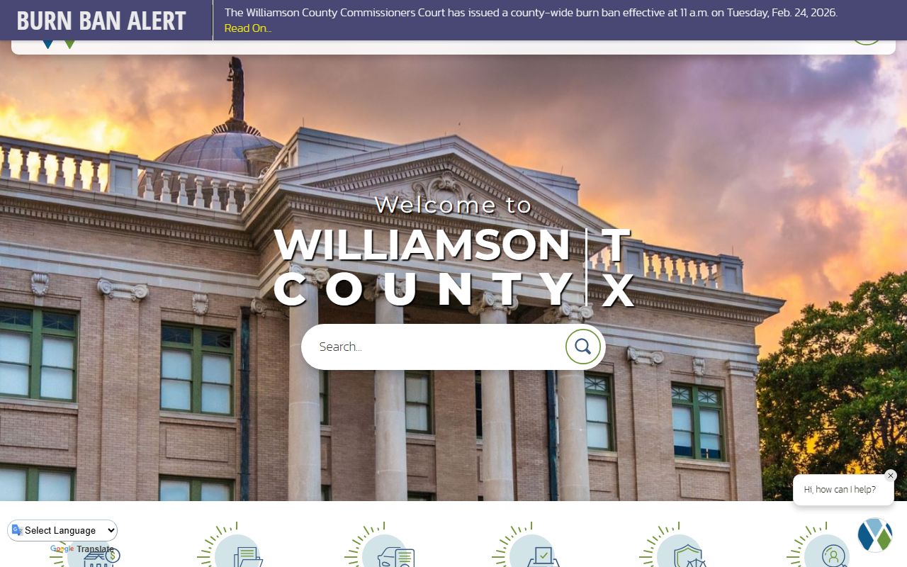 Williamson County District Clerk office Georgetown Texas criminal court records
