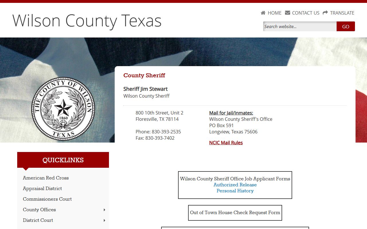 Wilson County Sheriff Office Floresville Texas arrest records